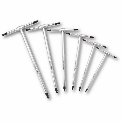 Usag 280 TTS/SE6 Set di 6 Chiavi a T Maschio Esagonali con Testa Sferica - Dimensioni 2,5-3-4-5-6-8 mm