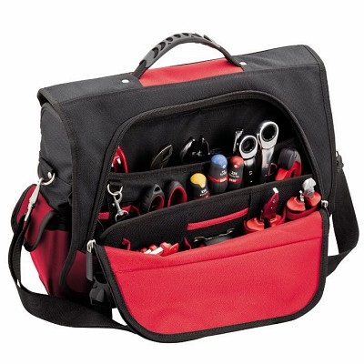 USAG Borsa Porta Utensili e PC 007 RV - Tessuto Resistente, Base Rigida, Apertura Frontale, Comparto per Notebook