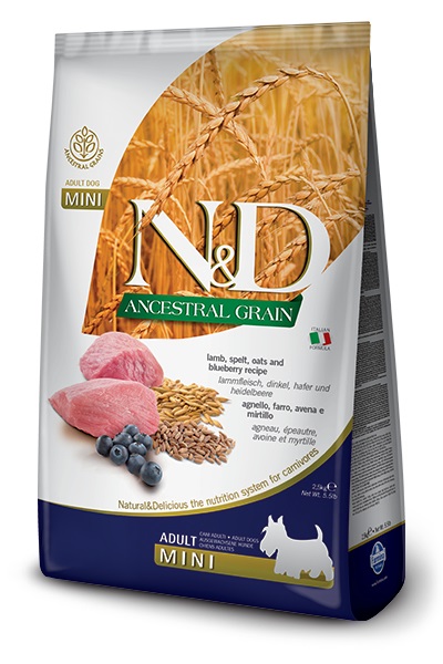 Farmina Pet Food 8010276022103 cibo secco per cani 2,5 kg Adulto Mirtillo, Agnello