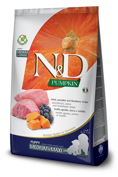 Farmina Pet Food 8010276033345 cibo secco per cani 12 kg Cucciolo Mirtillo, Agnello, Zucca