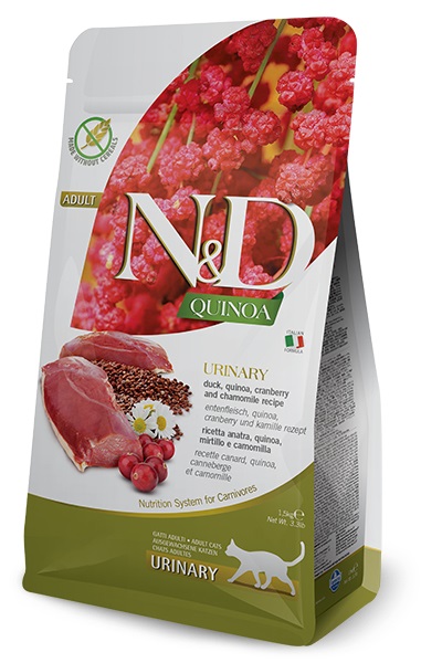 Farmina Pet Food N&D CAT QUINOA URINARY DUCK 5 KG cibo secco per gatti Adulto Anatra