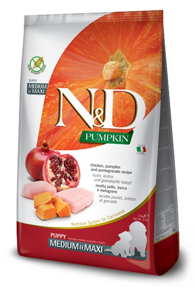 Farmina Pet Food N&D Pumpkin 12 kg Cucciolo Pollo, Melograno, Zucca