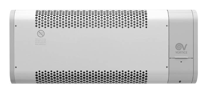 VORTICE Termoventilatore Miniaturizzato da Parete con Timer Digitale e Motoventilatore Tangenziale