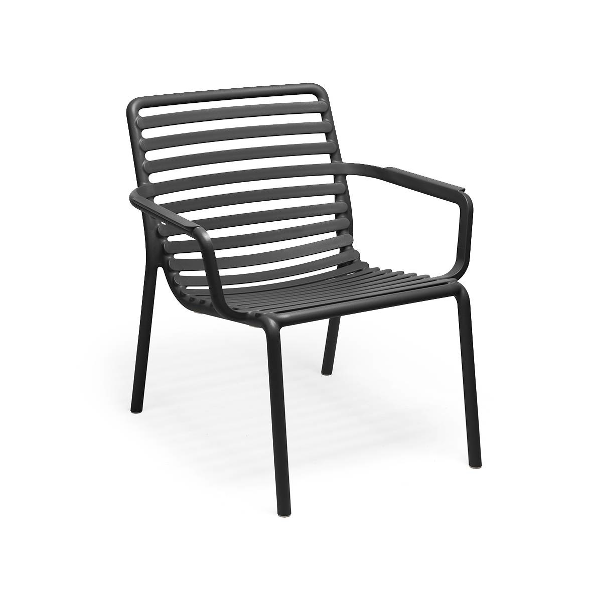 Nardi Poltrona Doga Relax Antracite - Polipropilene Fiberglass, Impilabile, Anti-UV, Design Contemporaneo