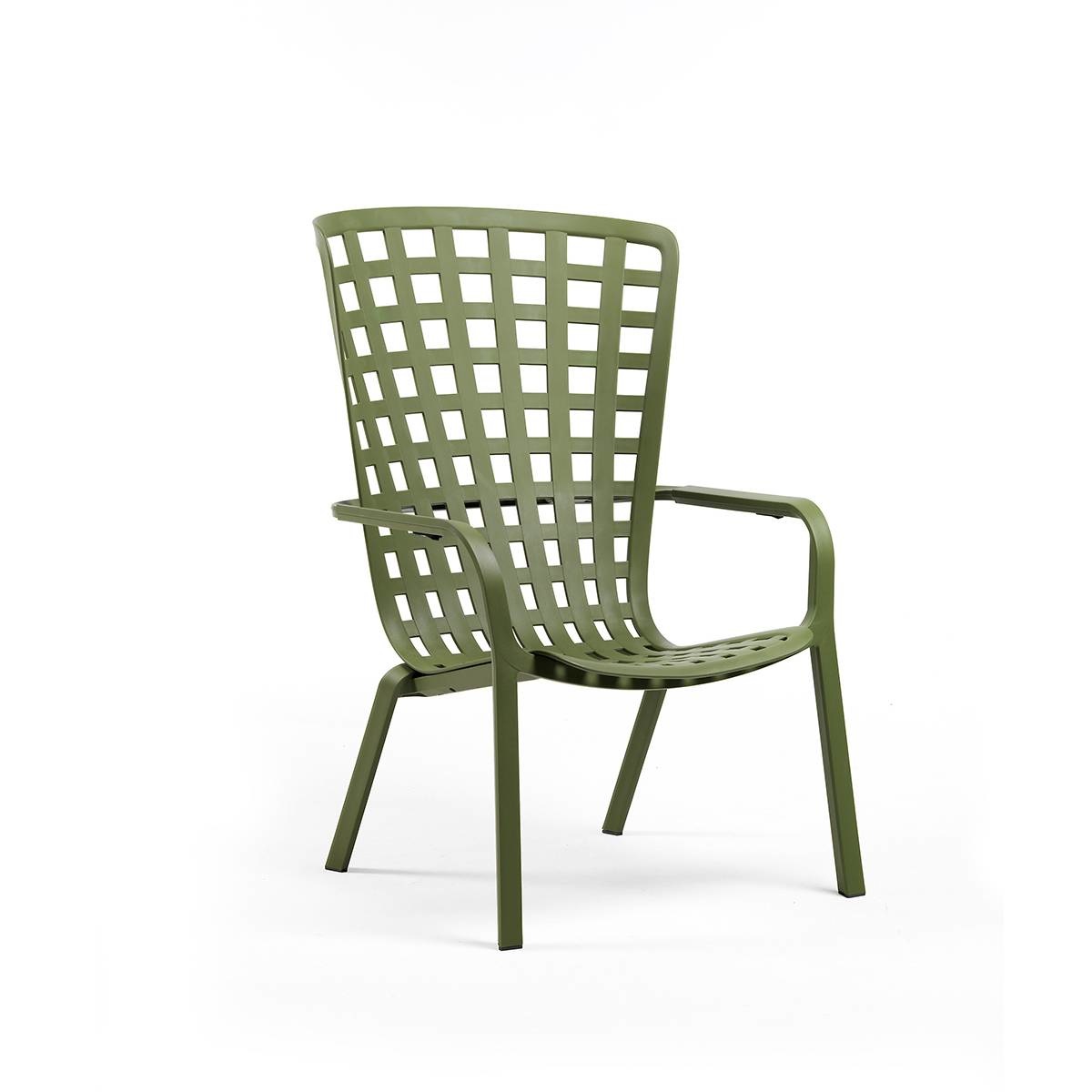 Nardi Poltrona Relax Folio Agave - Poltrona Reclinabile per Esterni in Resina Fiberglass Anti-UV