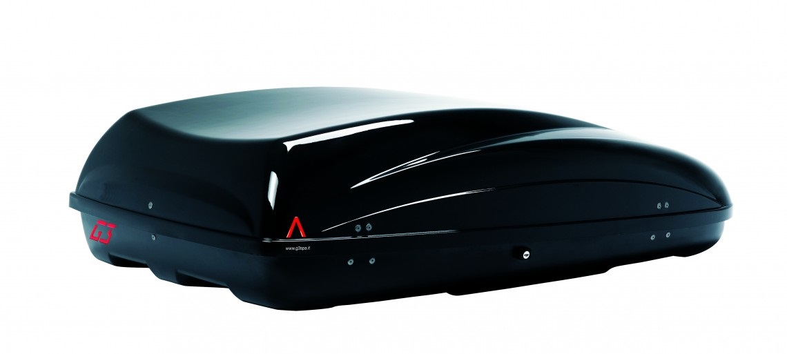 G3 Box da Tetto Helios 400 - 330 Litri, Nero Metallizzato, Apertura Doppia