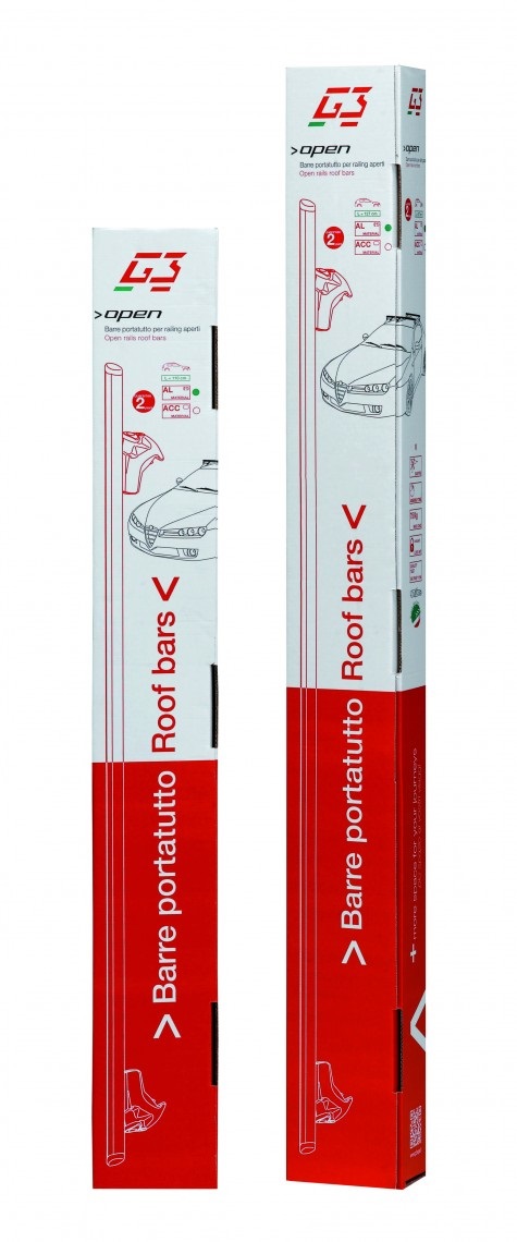 G3 Barre Portatutto Universali in Alluminio e Acciaio - Fissaggio Rapido, 1200 mm, Capacità di Carico 75 kg