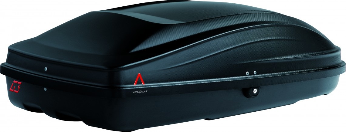 G3 Box da Tetto Spark 320 - Portapacchi Auto 240 Litri, Nero Metallizzato Opaco, Design Elegante e Sistema di Attacco Ultra Veloce