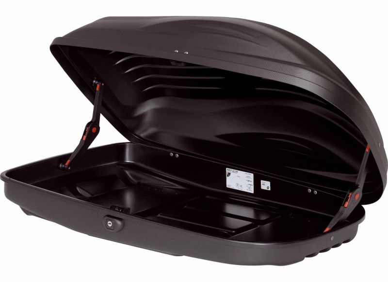 G3 Box da Tetto Spark 320 - Portapacchi Auto 240 Litri, Nero Metallizzato Opaco, Design Elegante e Sistema di Attacco Ultra Veloce