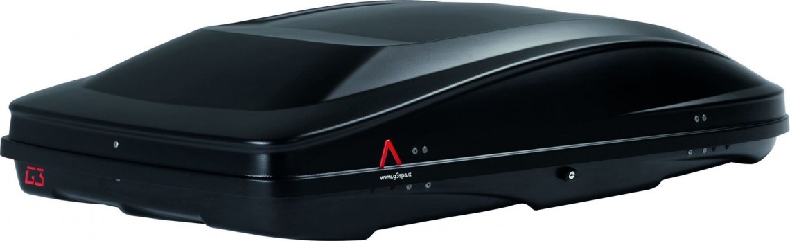 G3 Box da Tetto Spark 520 - 420 Litri, Nero Metallizzato Opaco, Dimensioni 177,6x93,8x37,9 cm, Sistema di Attacco Ultra Veloce