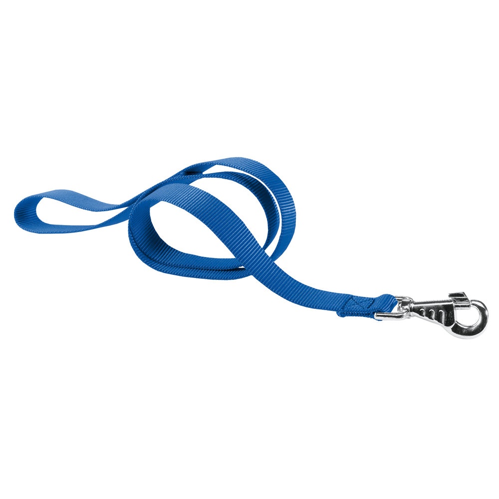 Ferplast Club G Guinzaglio per Cani in Nylon Blu - 20 mm x 120 cm, Resistente e dal Design Essenziale