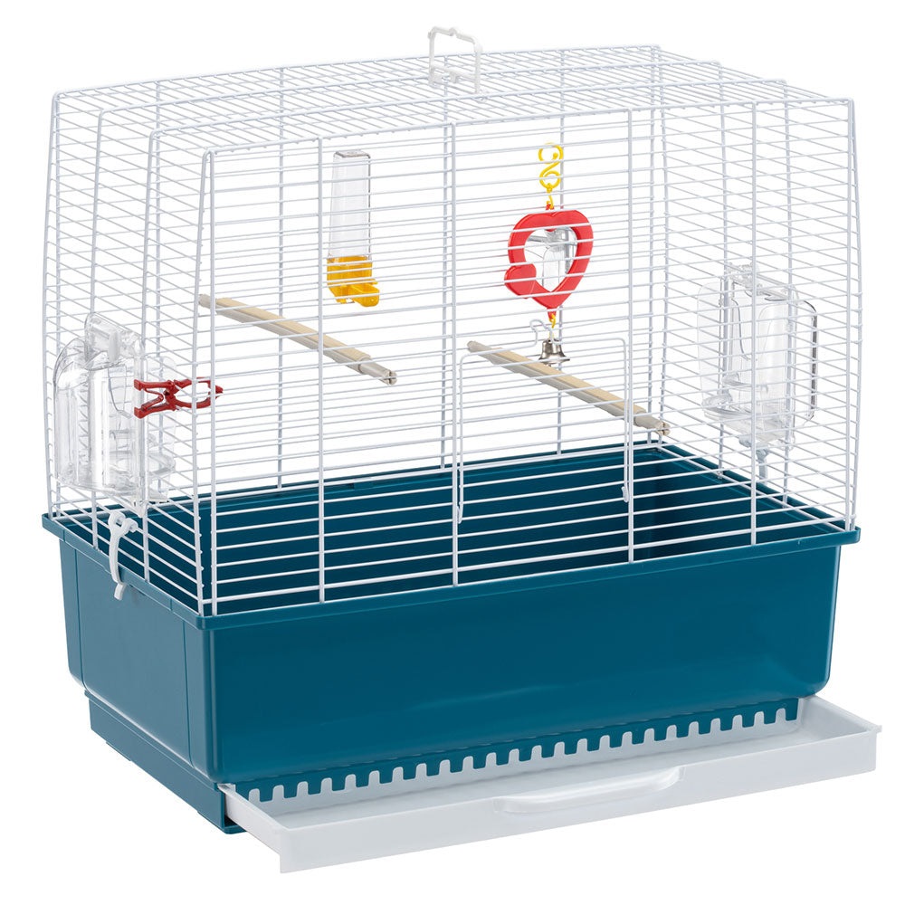 Ferplast Rekord 3 - Gabbia per Piccoli Uccelli 49x30xh48,5 cm con Accessori Inclusi