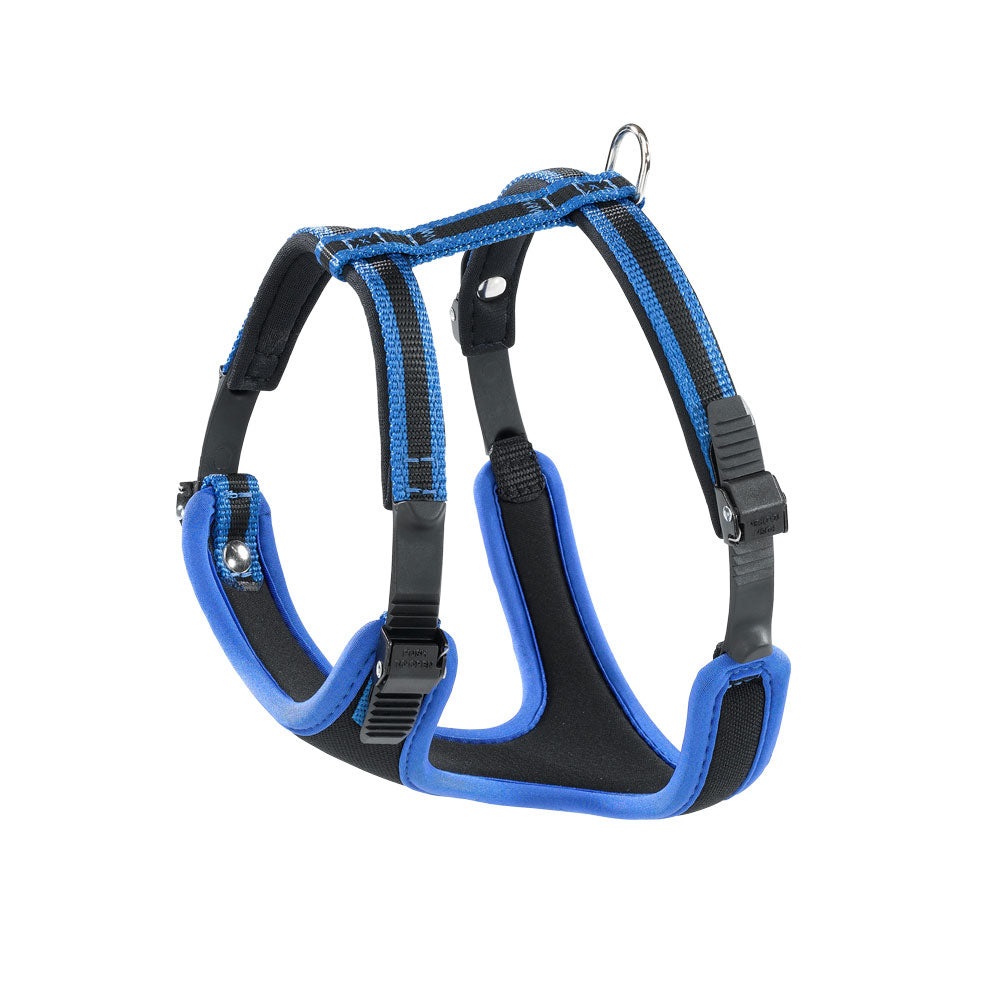 Ferplast Ergocomfort P Pettorina Ergonomica per Cani Taglia Small Blu - Regolabile, Imbottita, con Sgancio Veloce e Microregolazione
