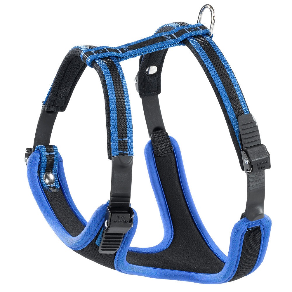 Ferplast Ergocomfort P Media Blu - Pettorina Ergonomica per Cani con Imbottitura, Sgancio Veloce e Microregolazione