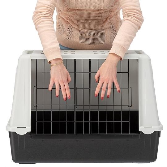 Ferplast Atlas Car Mini - Trasportino per Cani da Auto - Dimensioni: 72 x 41 x H 51 cm - Resistente e Leggero con Porta in Acciaio Plastificato