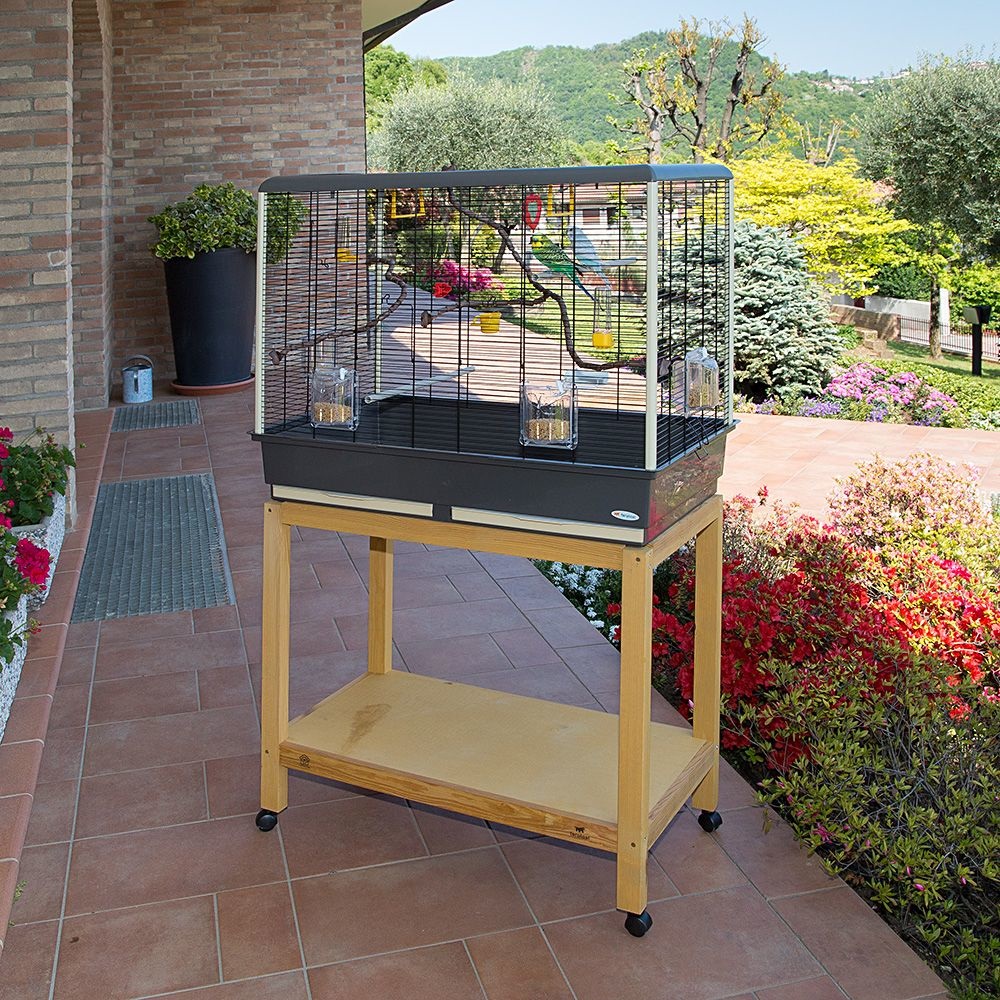 Ferplast Piano 6 - Gabbia per Uccelli Spaziosa con Accessori Inclusi, 87 x 46,5 x h 70 cm