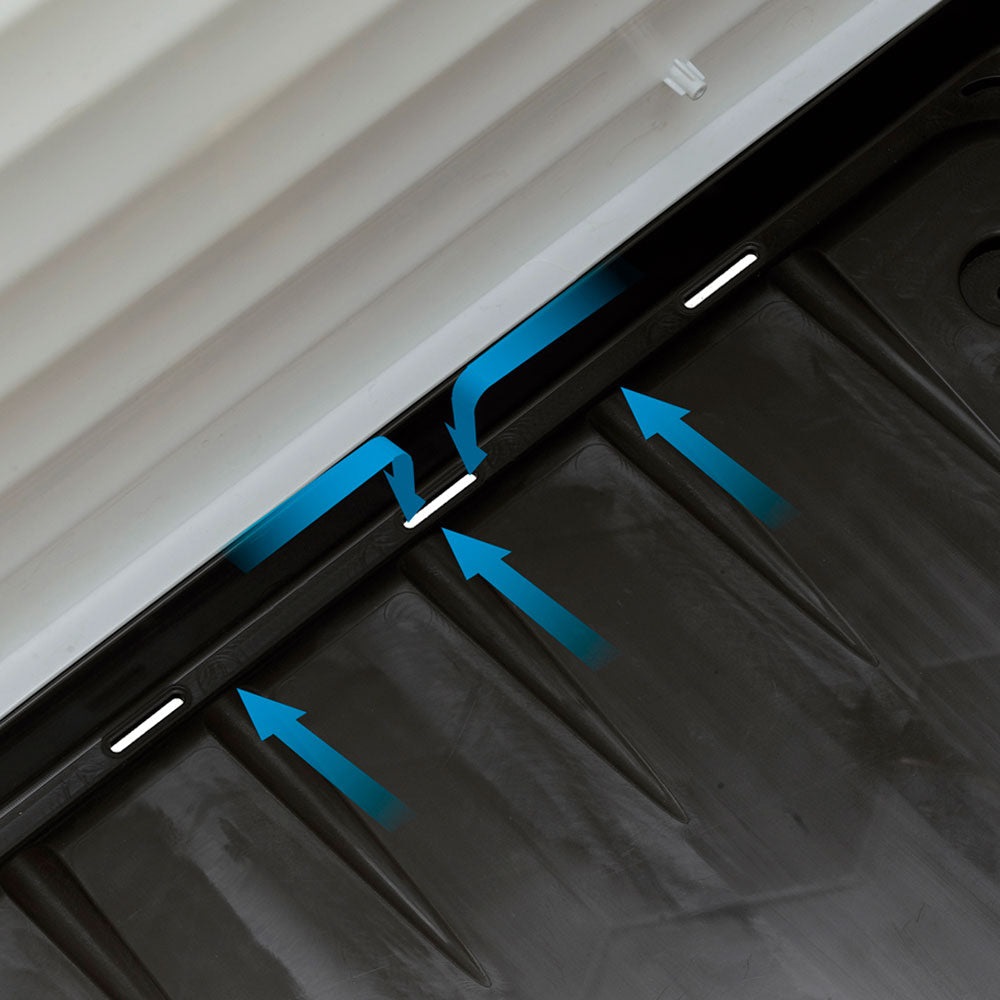 Ferplast Dogvilla 110 - Cuccia per Cani Esterno in Resina Termoplastica, L 111 x P 84 x H 79 cm, Parete Ribaltabile, Sistema di Drenaggio, Griglia di Aerazione