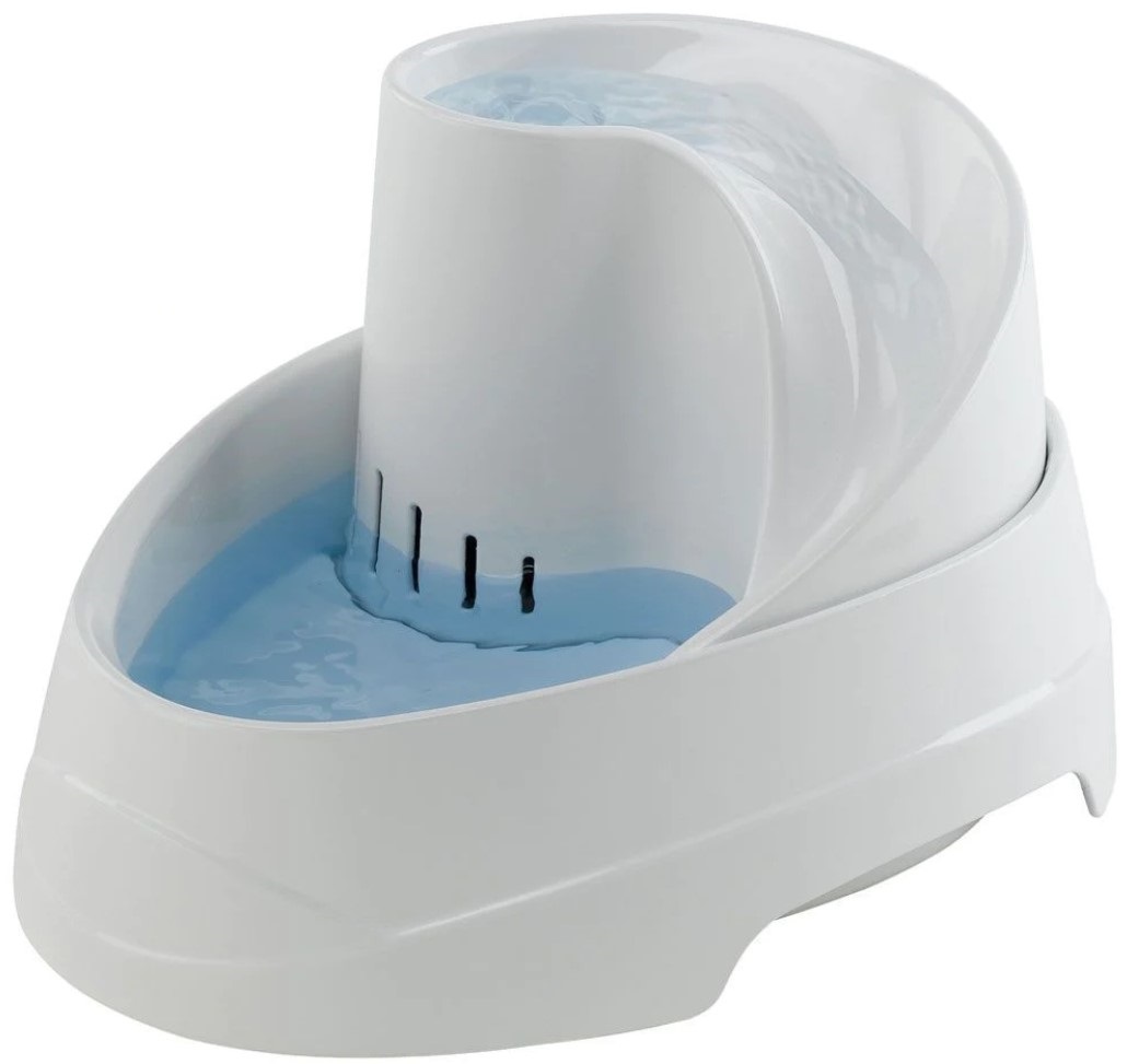 Ferplast Vega Sanitized Fontanella per Gatti e Cani di Piccola Taglia - 2 Litri, Protezione Antibatterica, Acqua Filtrata, Filtro al Carbone Attivo, Dimensioni 23,1 x 29,7 x h 16,2 cm