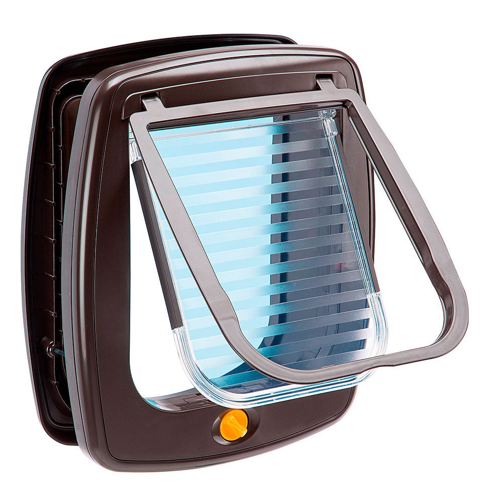 Ferplast Swing 9 Portina Basculante Marrone per Gatti Grandi e Cani Piccoli con Chiusura a 4 Vie