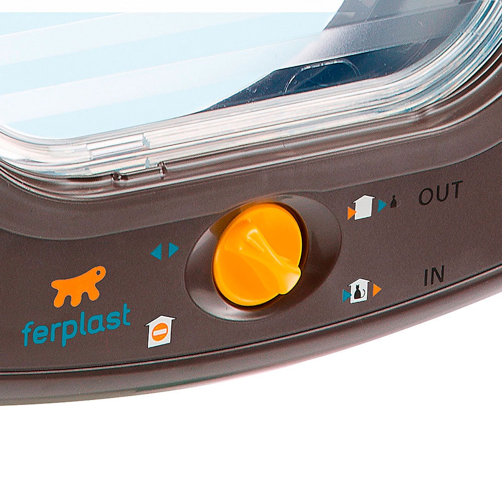 Ferplast Swing 9 Portina Basculante Marrone per Gatti Grandi e Cani Piccoli con Chiusura a 4 Vie