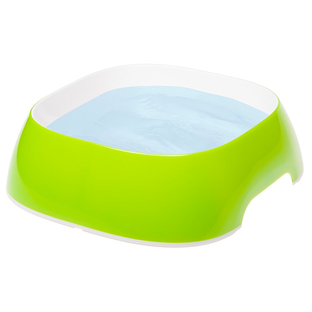 Ferplast Ciotola Glam Verde L - Ciotola Antiscivolo per Cibo e Acqua per Cani e Gatti, 1,2 Litri, Facile da Pulire