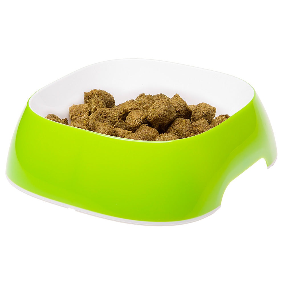 Ferplast Ciotola Glam Verde L - Ciotola Antiscivolo per Cibo e Acqua per Cani e Gatti, 1,2 Litri, Facile da Pulire