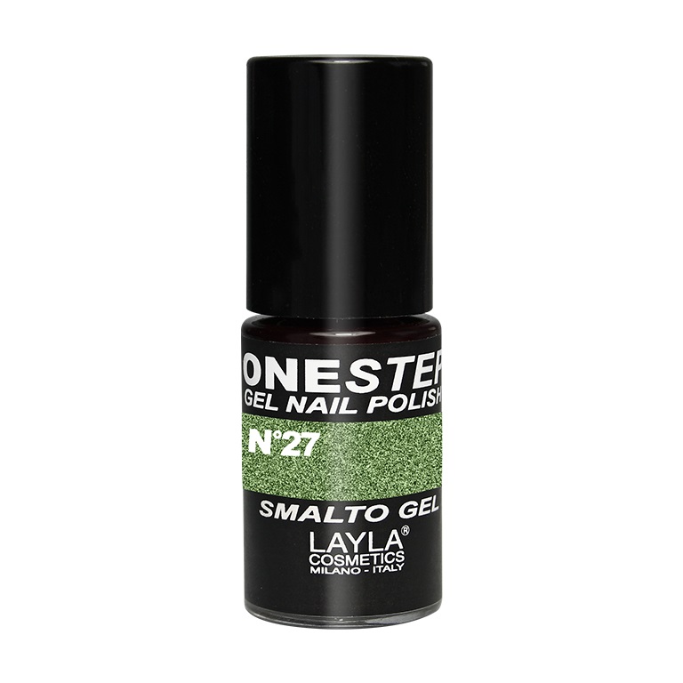 Layla Cosmetics Smalto Semipermanente in Gel 3-in-1 Verde N.27 Lux Grass 5 ml - Veloce, Facile Applicazione e Alta Pigmentazione