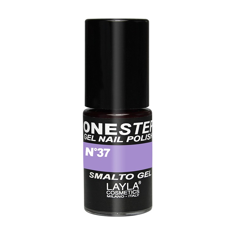 Layla Cosmetics Smalto Semipermanente in Gel 3-in-1 Confetti (Viola) 5ml - Alta Pigmentazione, Applicazione Veloce e Facile, Durata 3 Settimane