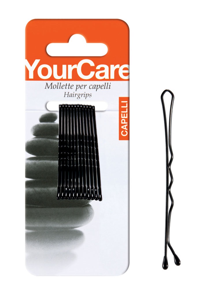 YourCare Mollette per Capelli 2'' Nero - Confezione da 12 pz