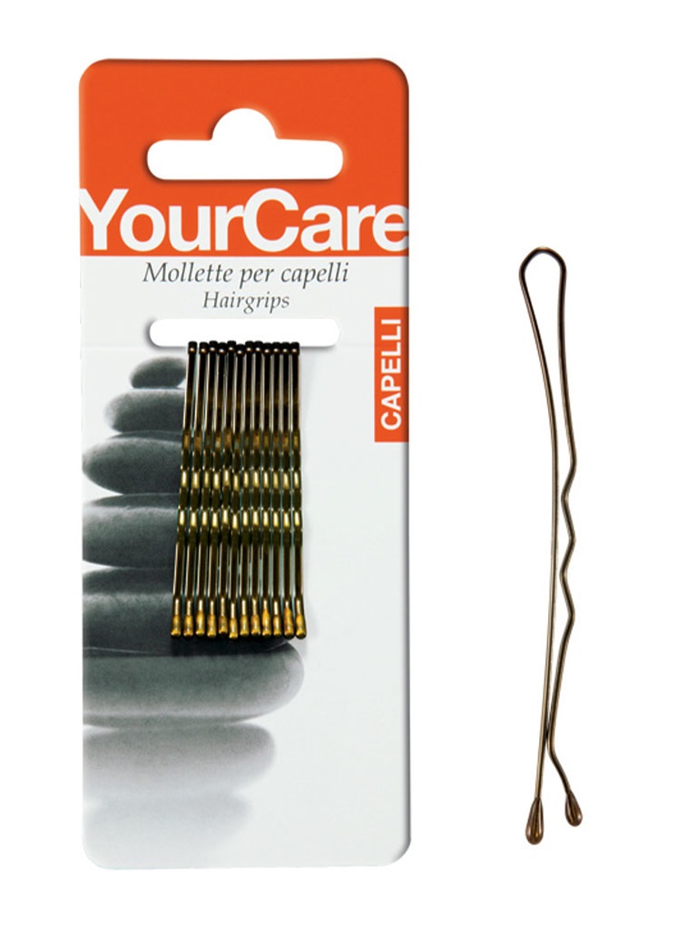 YourCare Mollette per Capelli 2'' Castano - Confezione da 12 pz