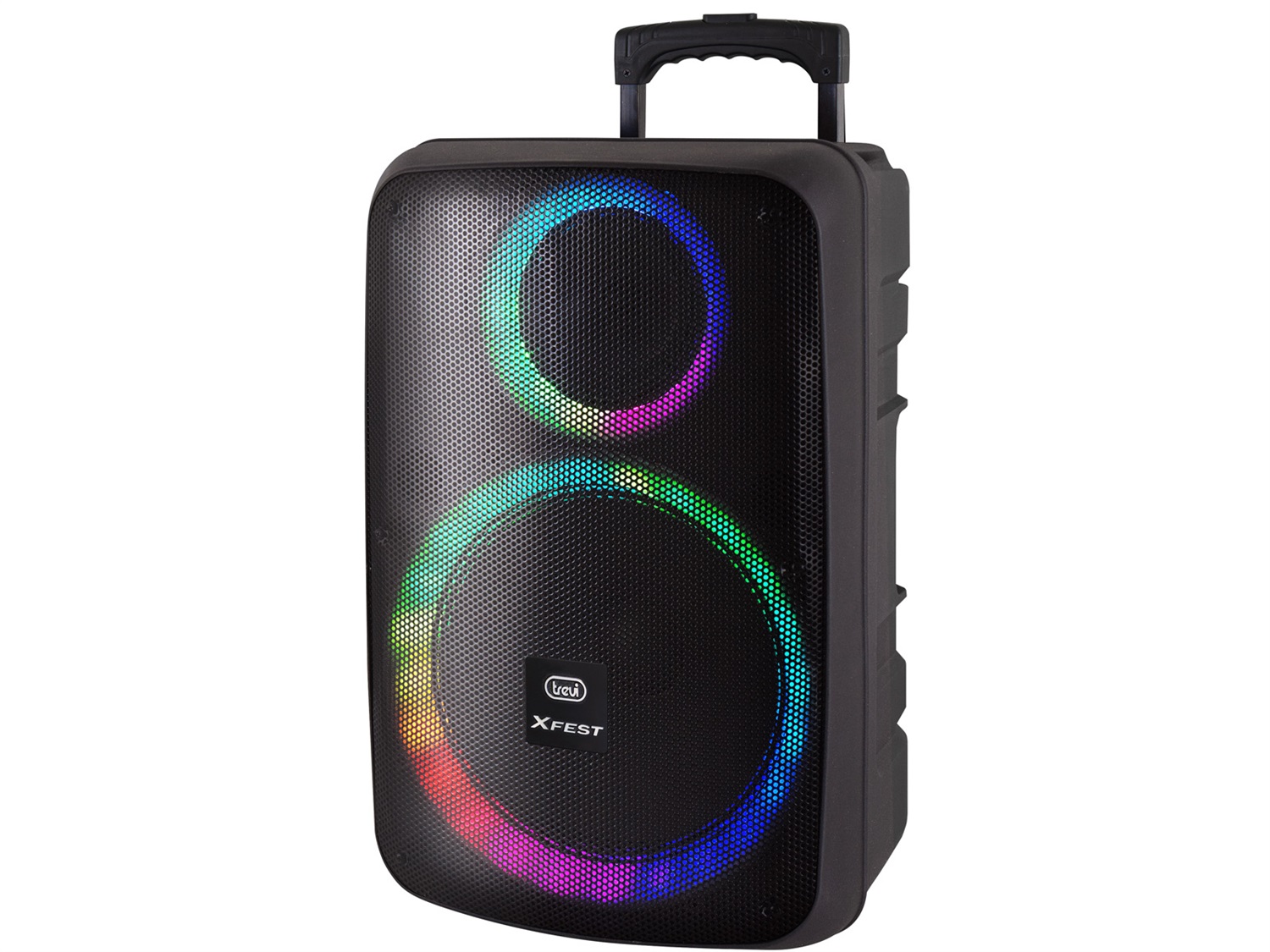 Trevi XFest XF 1250 KB Speaker Wireless Portatile 90W con Microfono, Bluetooth, USB, Micro SD, AUX-IN, Funzione TWS - Ideale per Karaoke e Feste