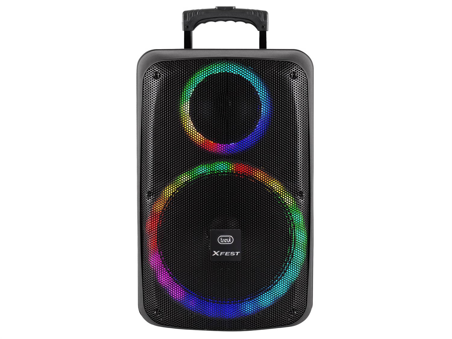 Trevi XFest XF 1250 KB Speaker Wireless Portatile 90W con Microfono, Bluetooth, USB, Micro SD, AUX-IN, Funzione TWS - Ideale per Karaoke e Feste