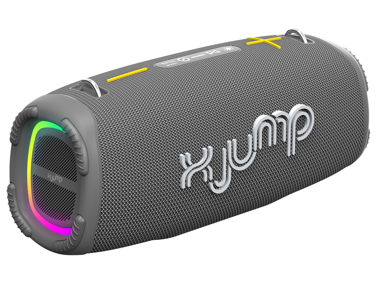 X JUMP XJ 200 Altoparlante Amplificato Wireless 90W - Bluetooth, TWS, USB, Micro SD, AUX-IN, Microfono, Resistente all'Acqua IPX5, Grigio