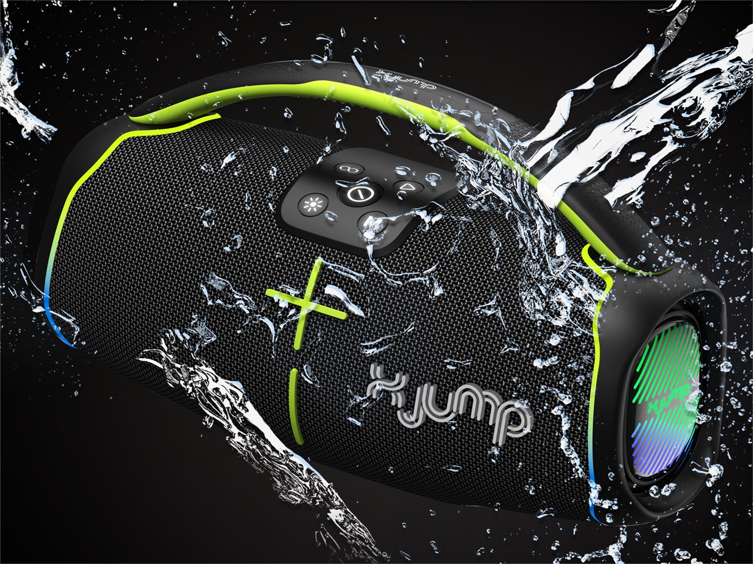 X JUMP XJ 150 Altoparlante Portatile Wireless 60W con Microfono, Funzione TWS, USB, AUX-IN e Resistente all'Acqua IPX5 - Nero