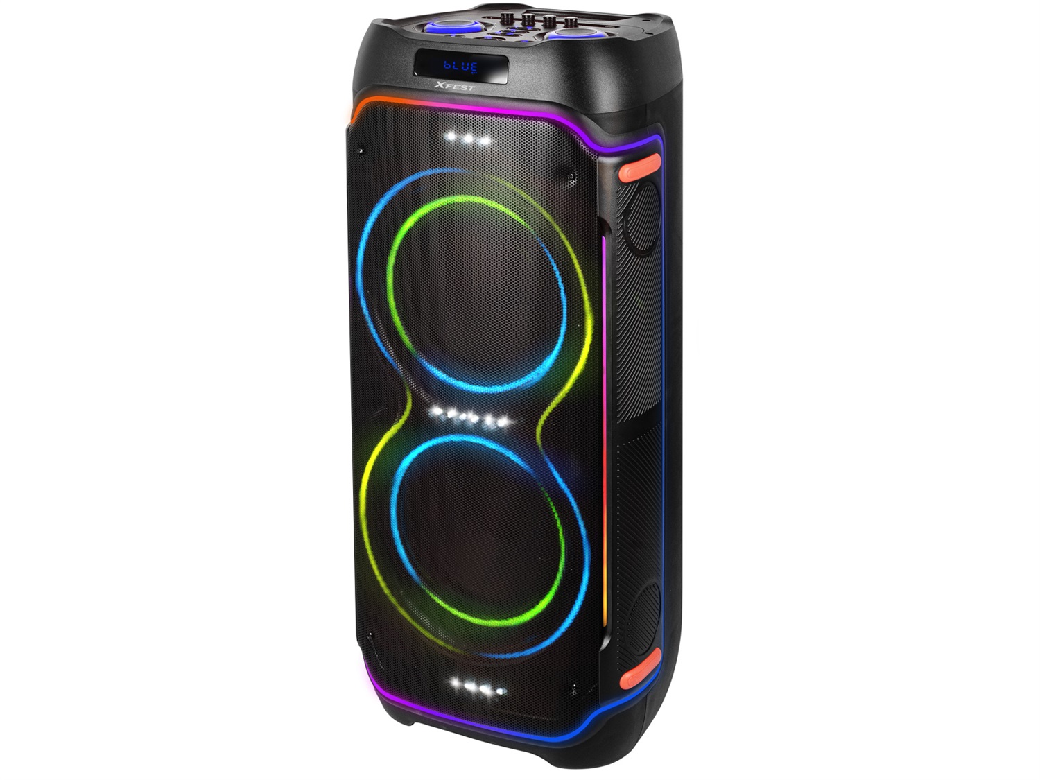 Trevi XF 3600 PRO Altoparlante da festa Wireless Nero 200 W con Microfono, USB, Micro SD, AUX-IN e Funzione TWS