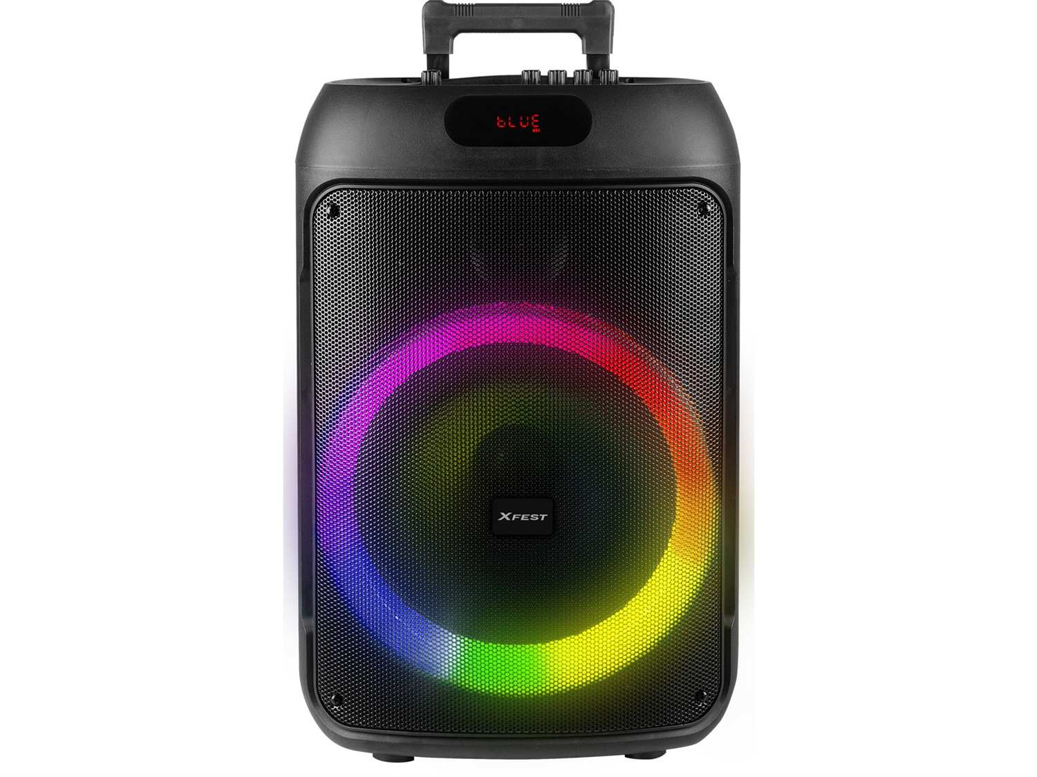 Trevi XF 380 KB Altoparlante da Festa Wireless Nero 50W con Microfono, Ingressi USB e Micro SD, Funzione TWS e Karaoke