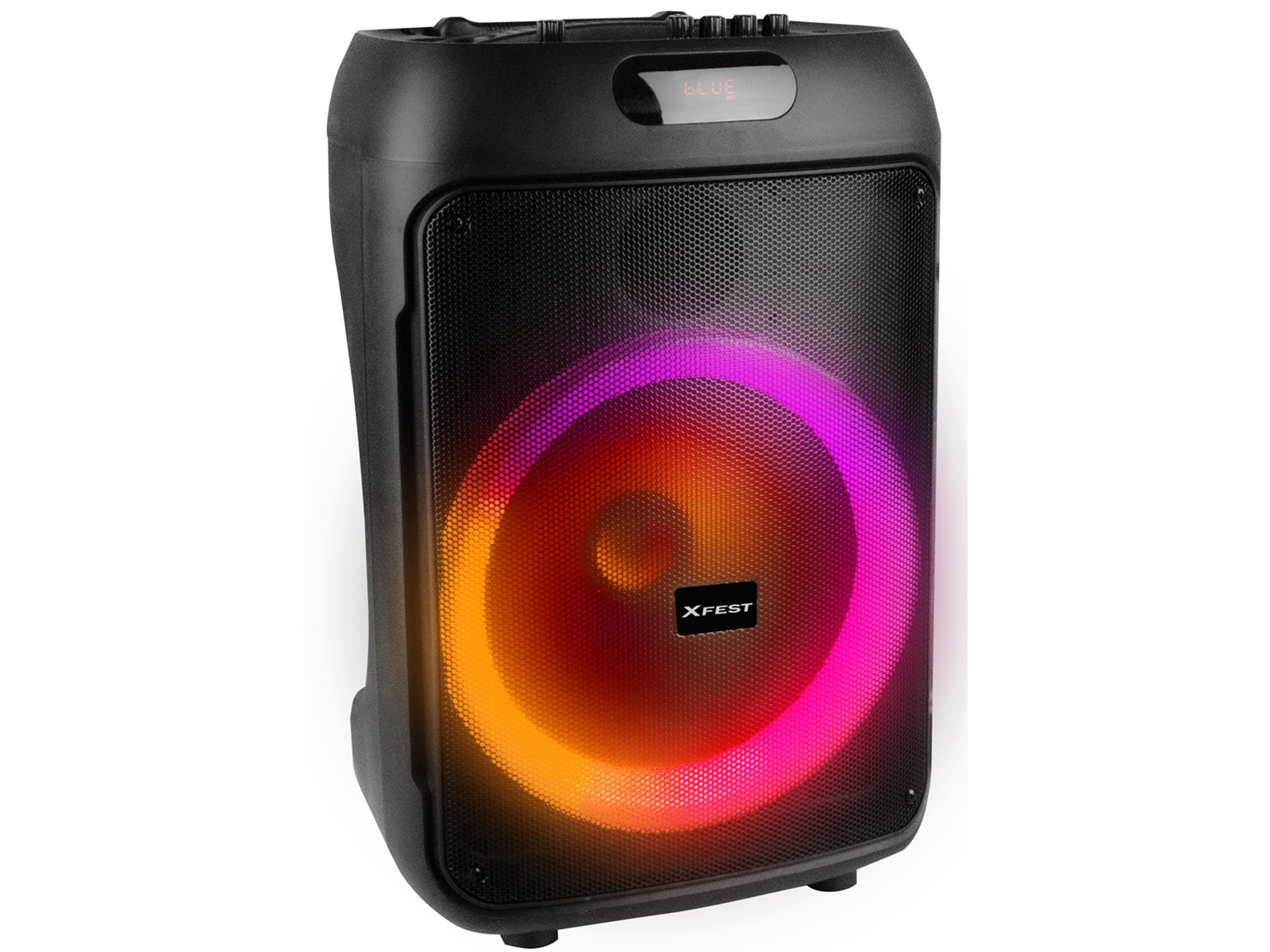 Trevi XF 380 KB Altoparlante da Festa Wireless Nero 50W con Microfono, Ingressi USB e Micro SD, Funzione TWS e Karaoke