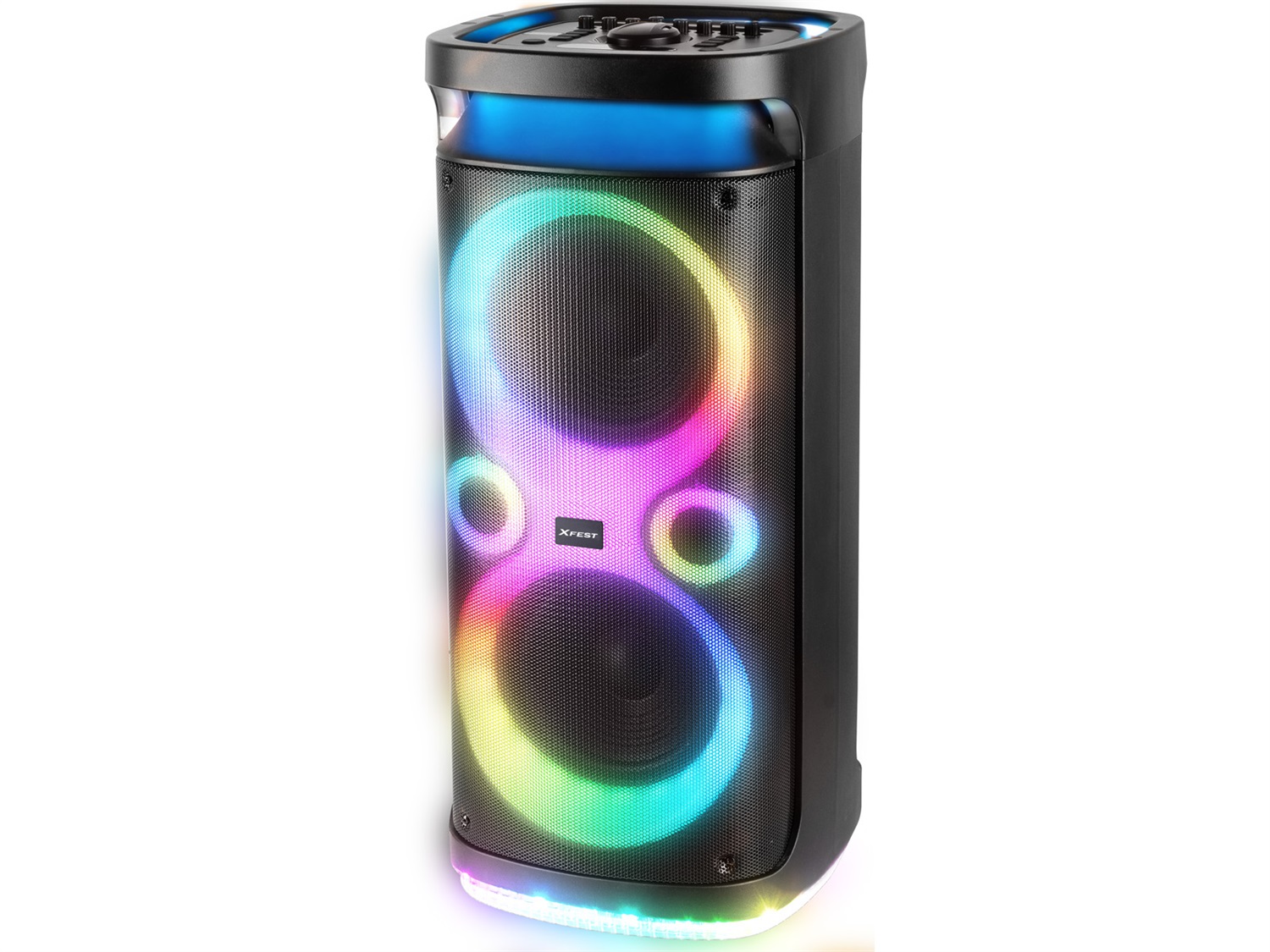 Trevi XF 3150 KB Speaker Portatile Karaoke Nero 130W con Connettività Wireless, USB/SD, Luci Disco e Microfono Incluso