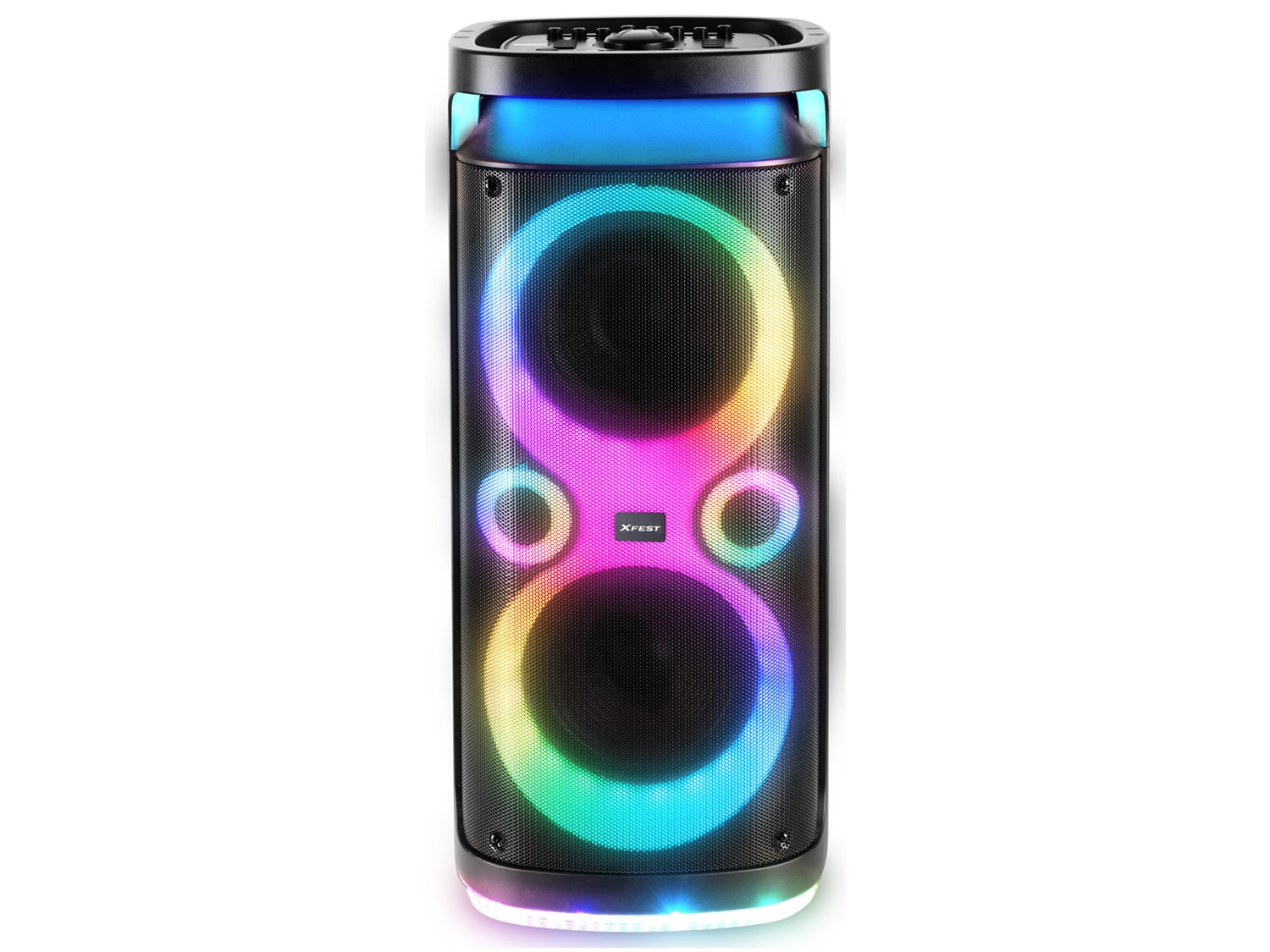 Trevi XF 3150 KB Speaker Portatile Karaoke Nero 130W con Connettività Wireless, USB/SD, Luci Disco e Microfono Incluso