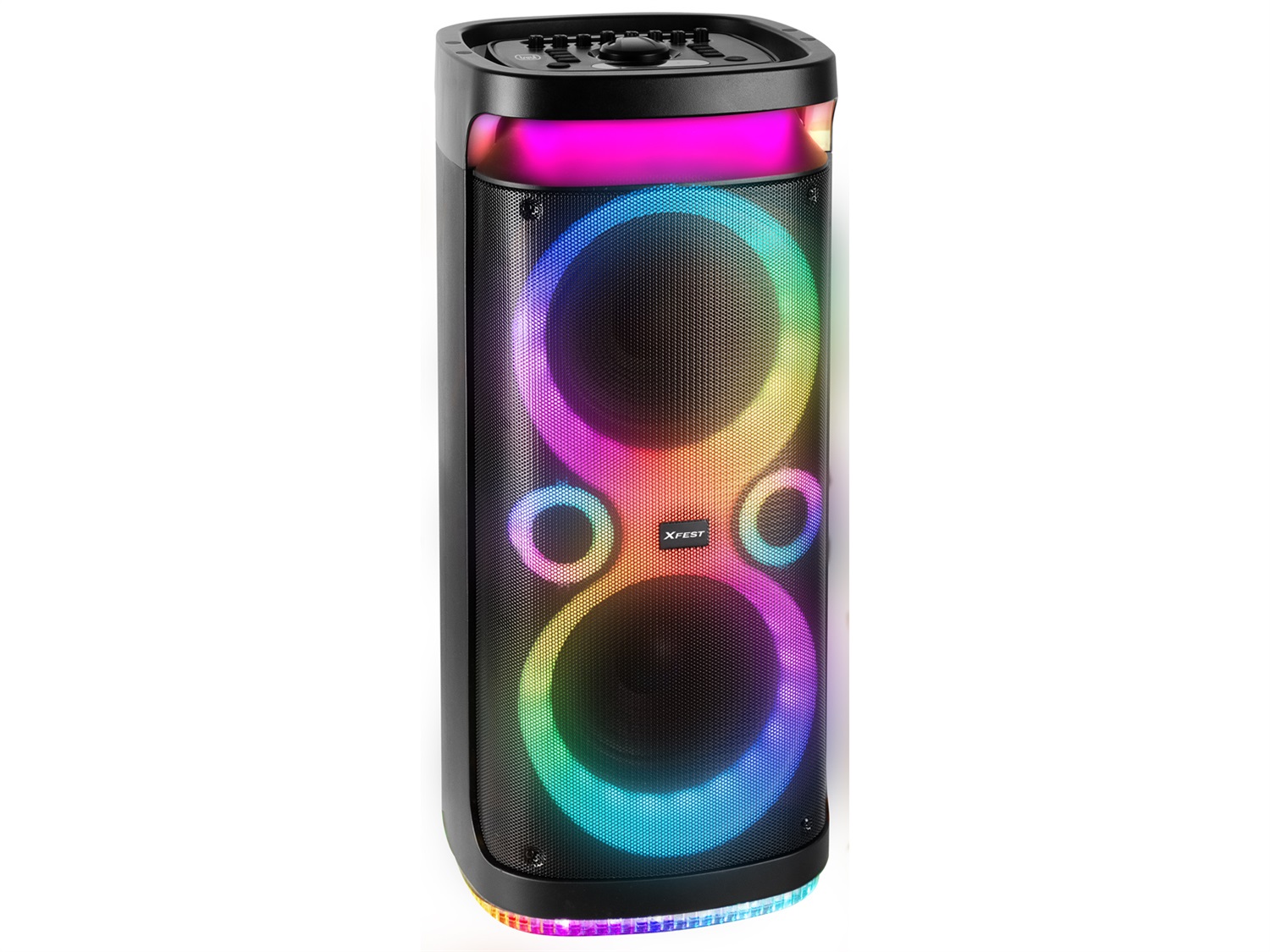 Trevi XF 3150 KB Speaker Portatile Karaoke Nero 130W con Connettività Wireless, USB/SD, Luci Disco e Microfono Incluso