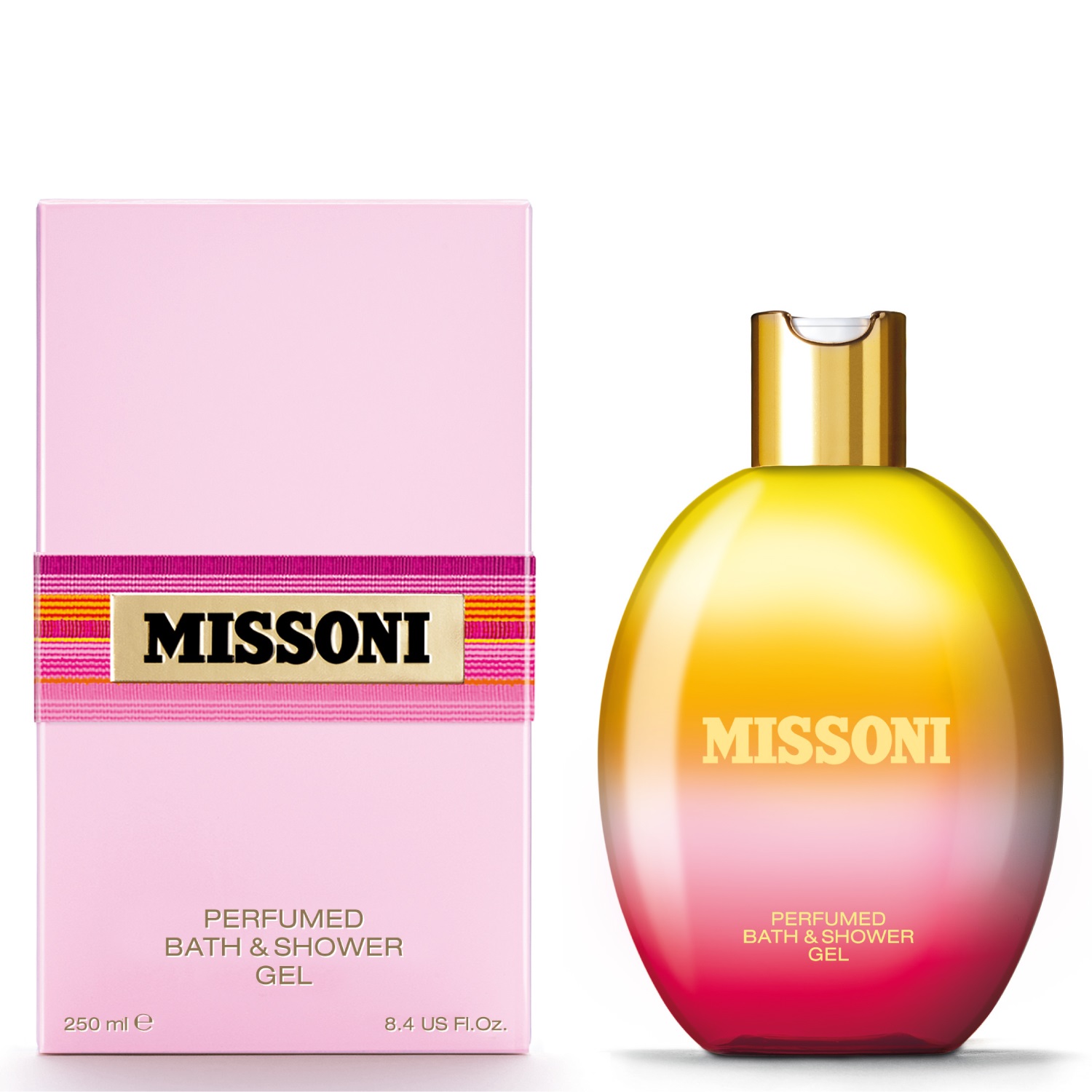 Missoni Gel Doccia Satinato 250 ml - Estremamente Delicato e Profumato, Trattamento Nutriente per la Bellezza Quotidiana