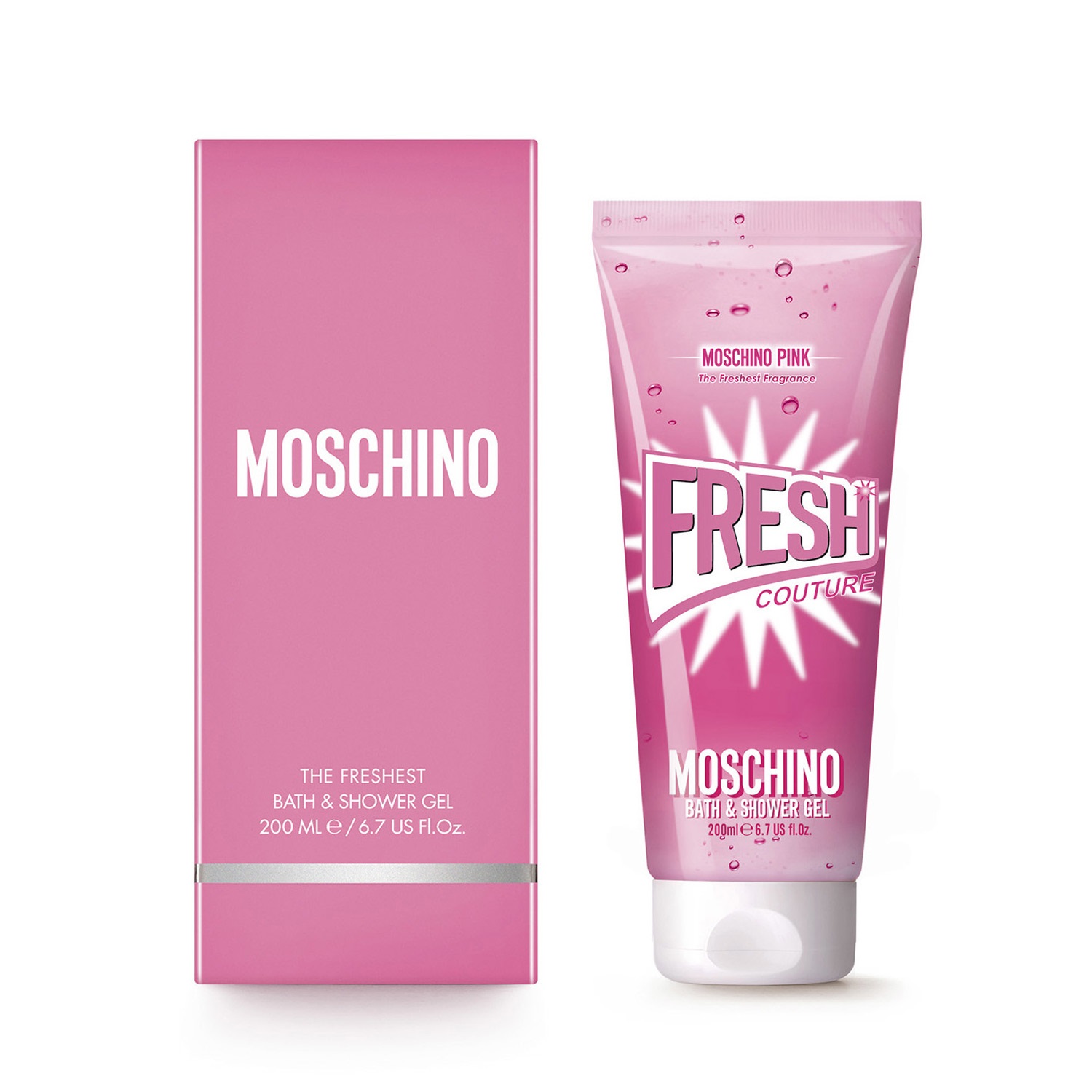 Moschino Pink Fresh Couture Gel Doccia 200ml - Gel idratante con profumazione floreale, adatto a tutti i tipi di pelle