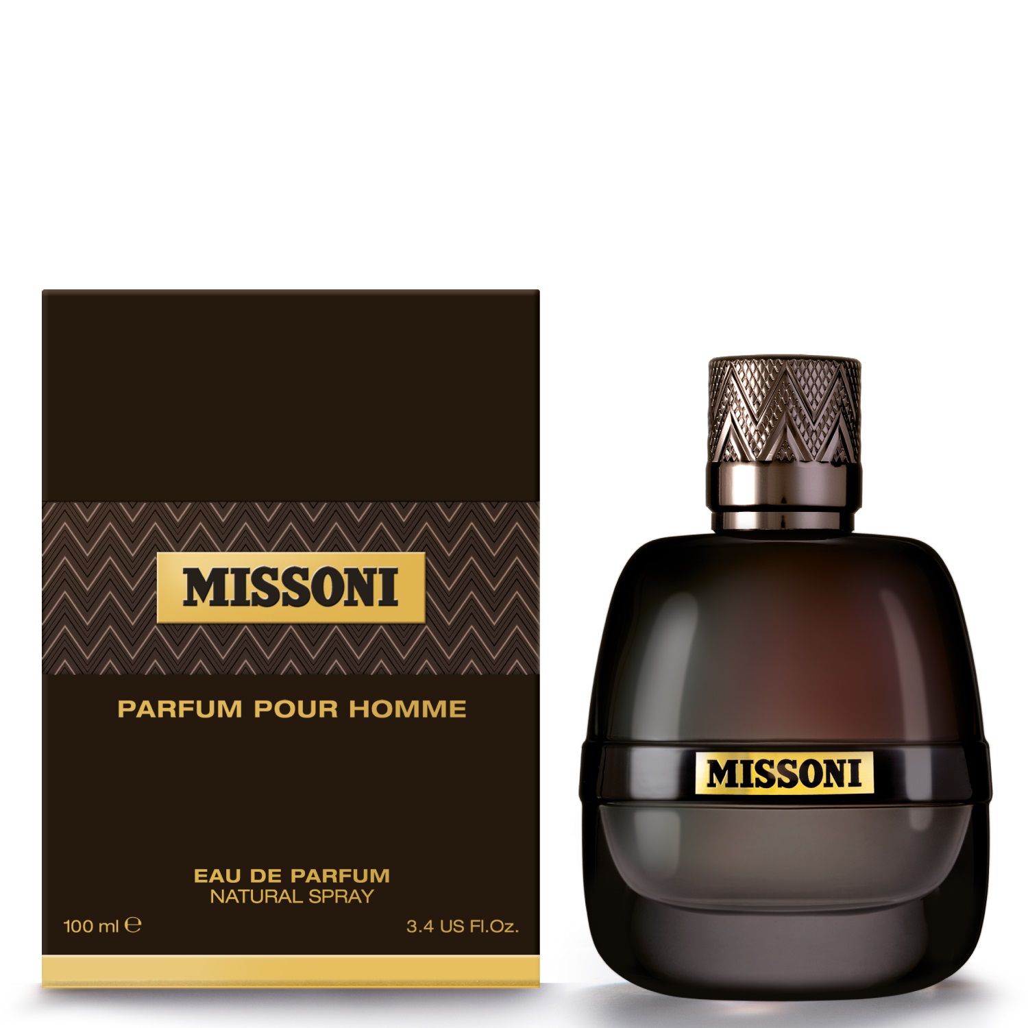 Missoni Parfum Pour Homme - Eau de Parfum 100 ml, fragranza fresca e legnosa per uomo ispirata al paesaggio mediterraneo