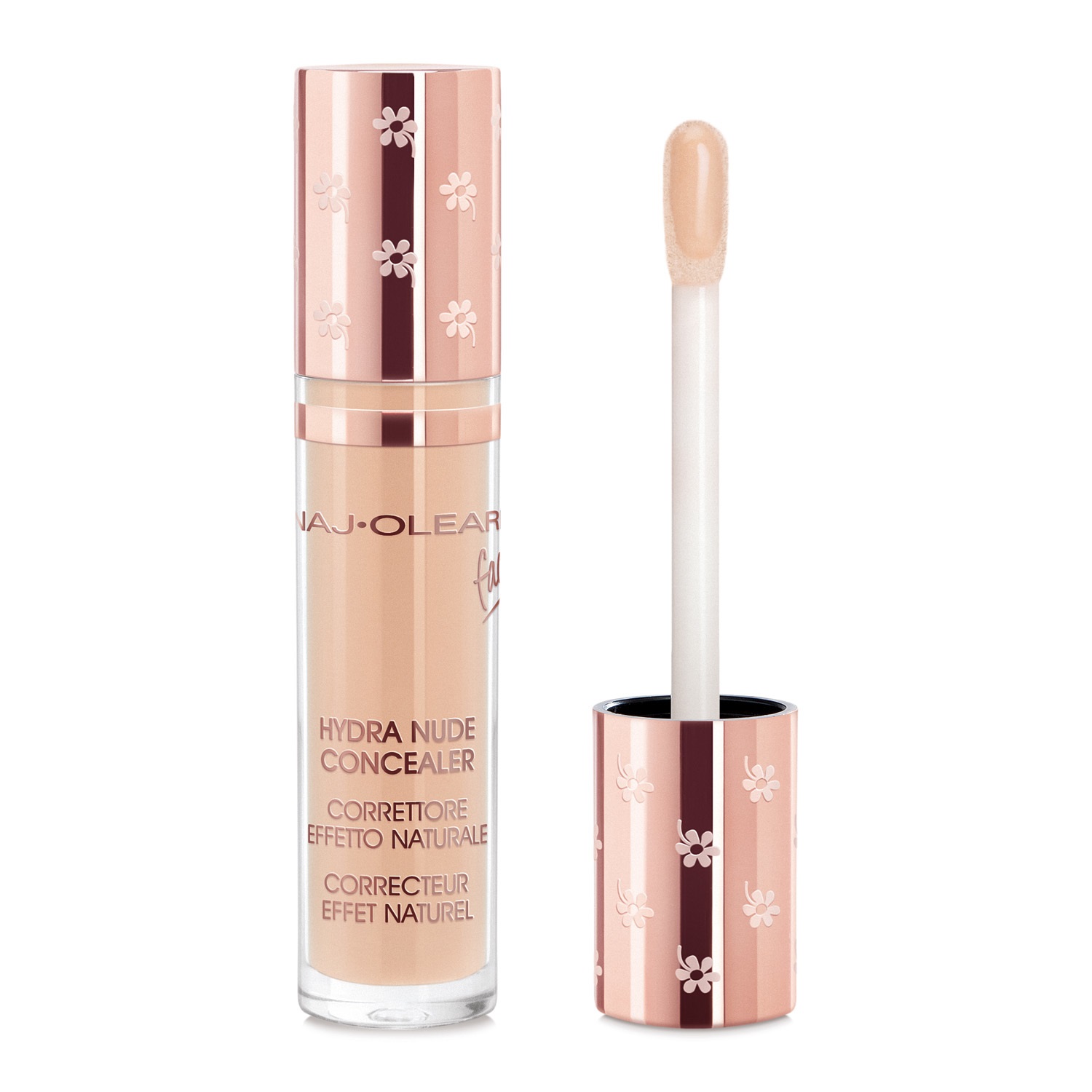 Naj-Oleari Hydra Nude Concealer 02 Beige - Correttore Fluido Effetto Naturale 4ml con Acido Ialuronico