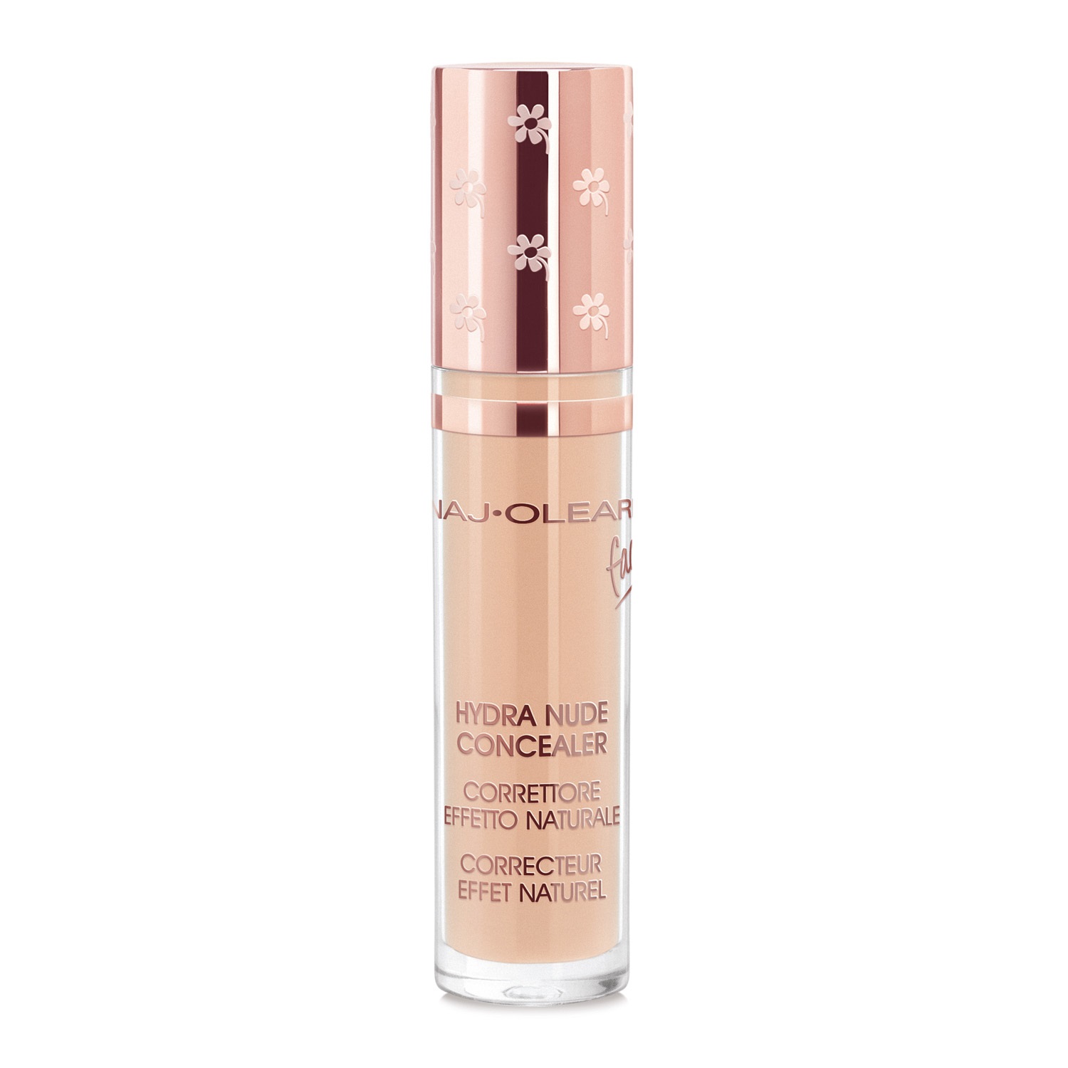 Naj-Oleari Hydra Nude Concealer 02 Beige - Correttore Fluido Effetto Naturale 4ml con Acido Ialuronico