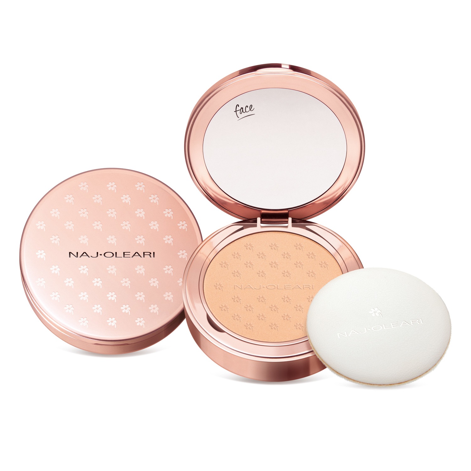 Naj-Oleari Skin Caress Pressed Powder 01 Beige Caldo - Cipria Compatta Opacizzante e Uniformante 9.5g