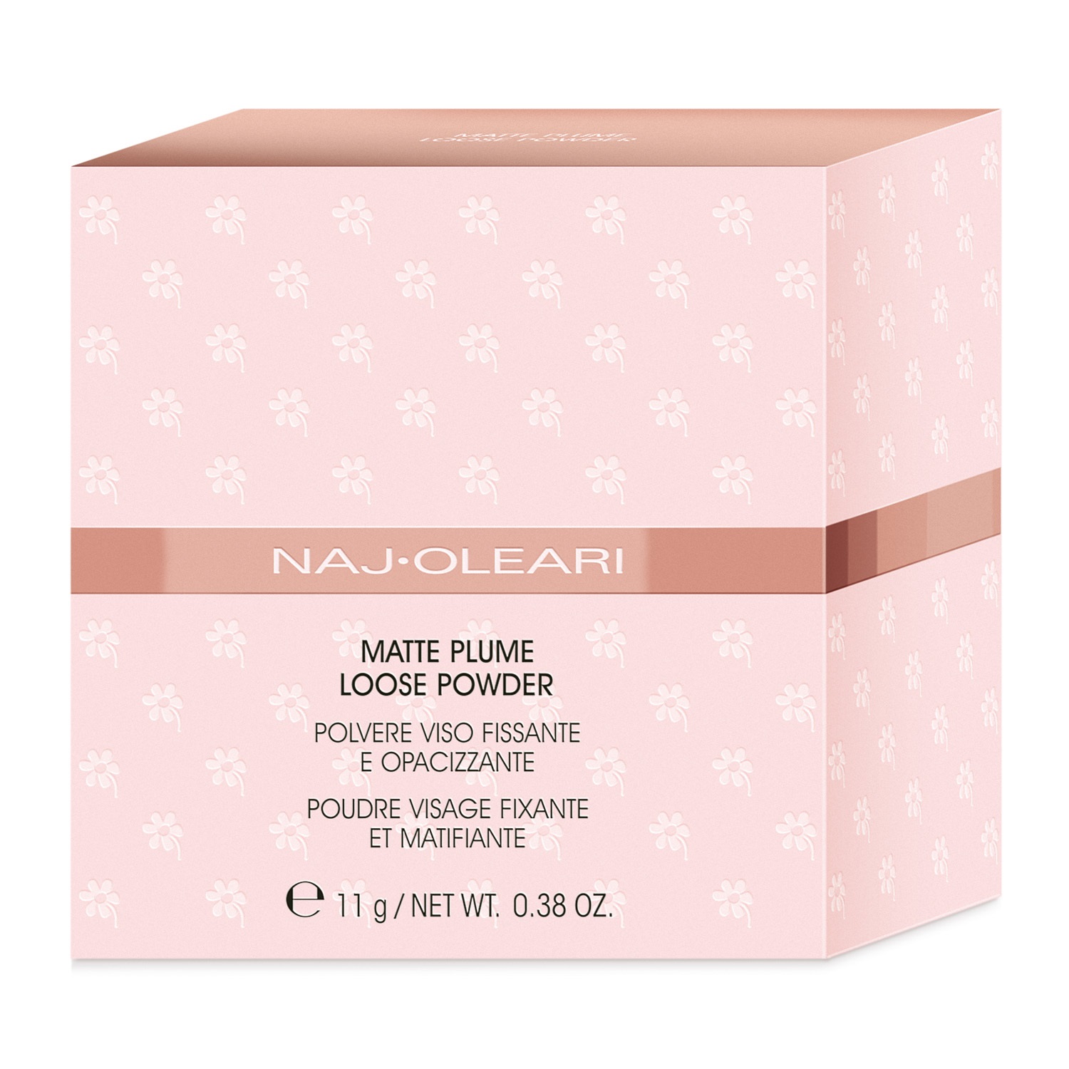 Naj-Oleari Matte Plume Loose Powder 9.5g - Polvere Viso Fissante Trasparente, Opacizzante e Leggera per Pelli Miste e Oleose