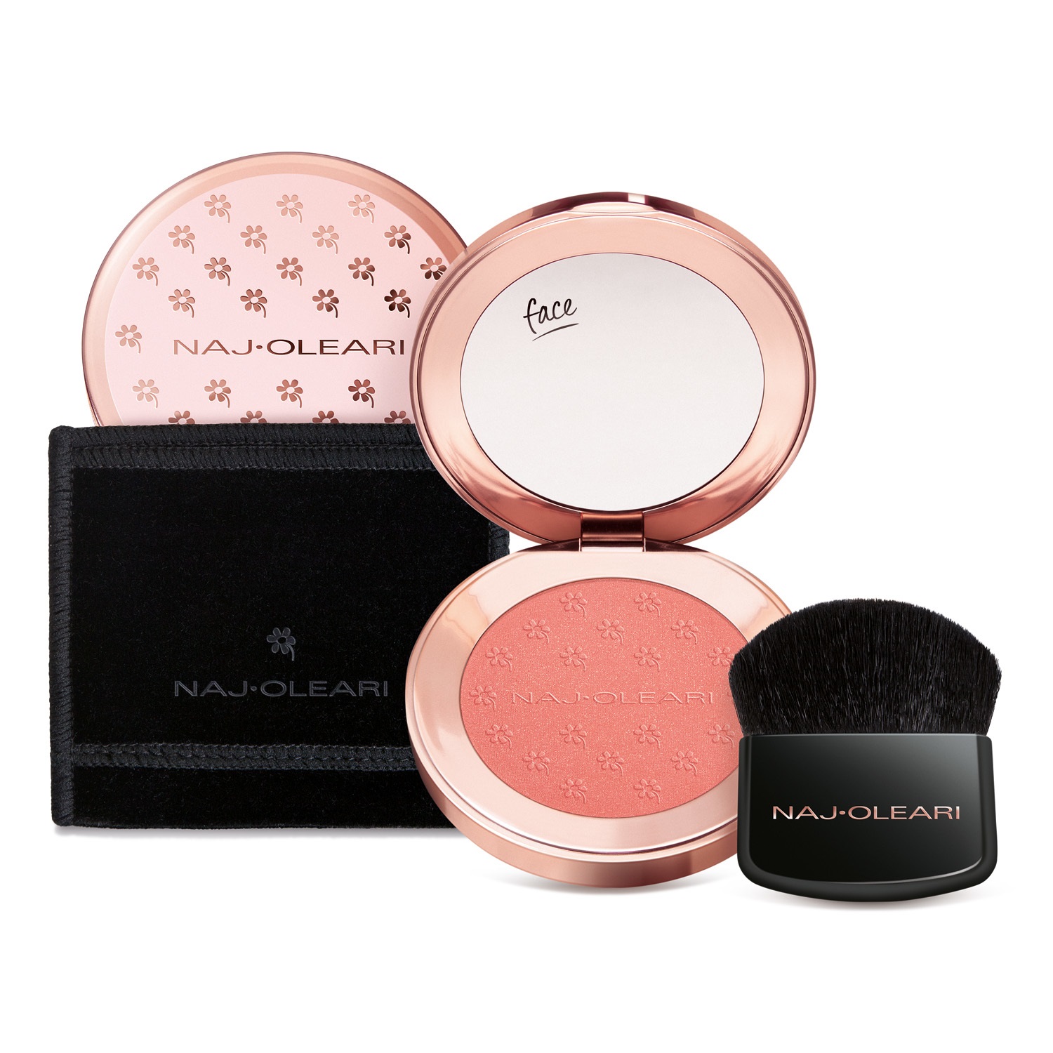 Naj Oleari Lovely Cheek Blush - Fard Luminoso 4g - Colore 01 Pesca Dorato, Texture Morbida e Setosa, con Estratto di Fiore di Porcellana
