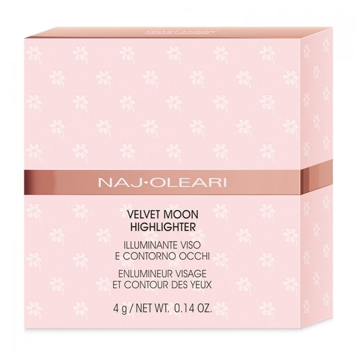 Naj Oleari Velvet Moon Highlighter - Illuminante Viso e Occhi 4GR, Colore 01 Aurora, Texture Cremosa e Leggera