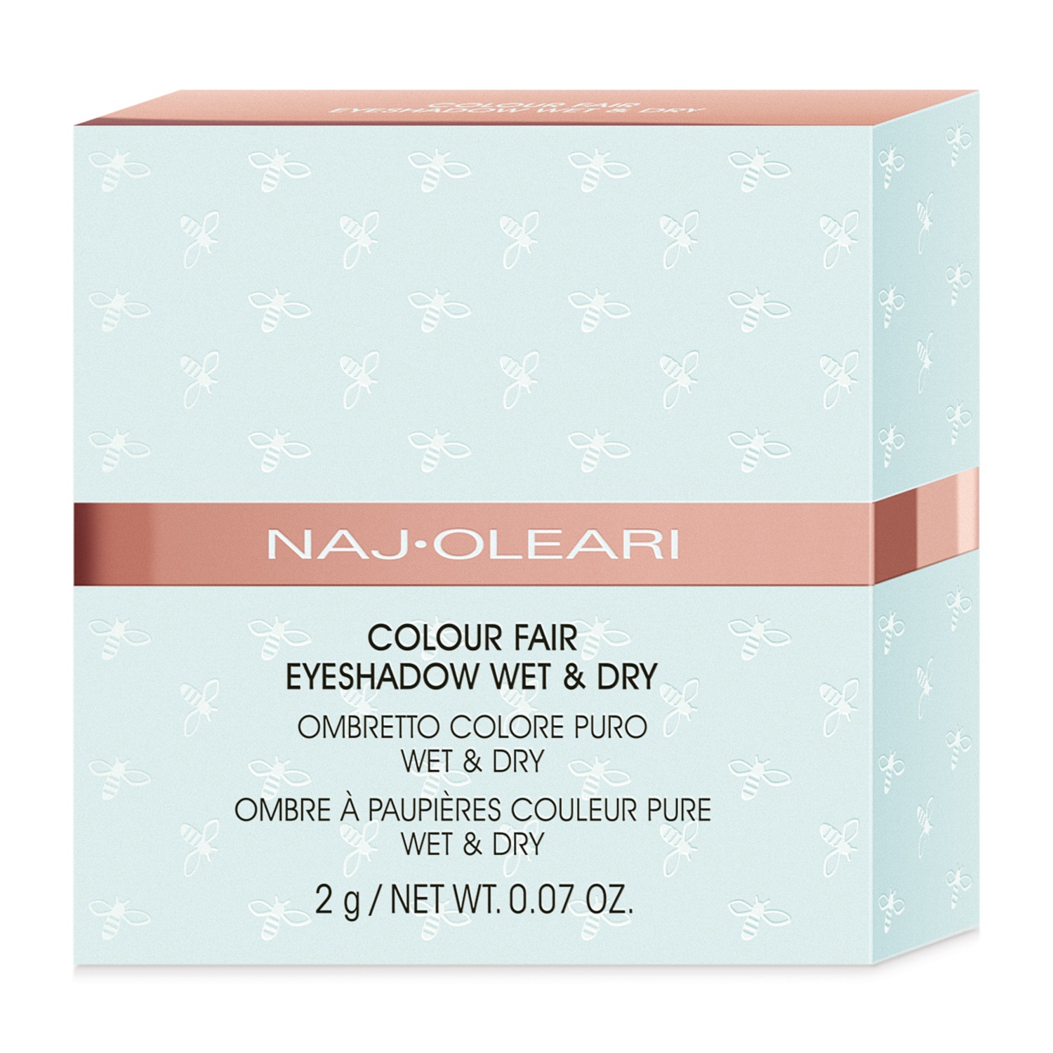 Naj-Oleari Colour Fair Eyeshadow Wet&Dry 01 Neve Perlata - Ombretto Ultra Pigmentato con Olio di Argan, 2g